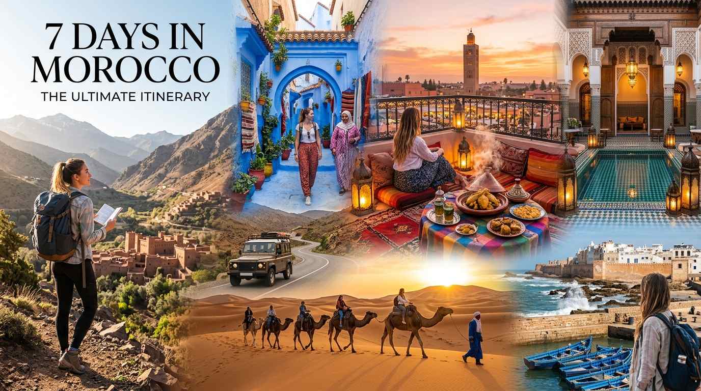 7 days Morocco itinerary Marrakech Sahara